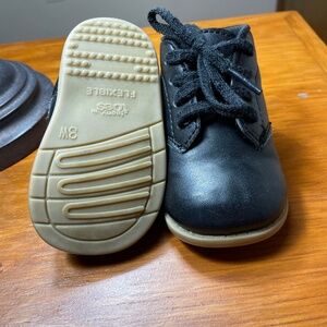 Teeny Toes Baby Toddler Boys' Chubby Black Oxford Shoes